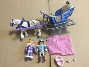  Play Mobil 9474 Playmobil magic Sledge with Real Couple комплект Princess лошадь машина Prince cup ru.. sama женщина .