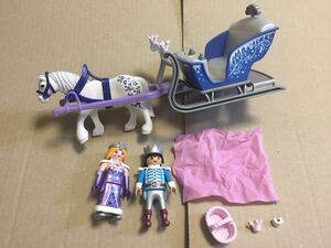  Play Mobil 9474 Playmobil magic Sledge with Real Couple set Princess horse car Prince cup ru.. sama woman .