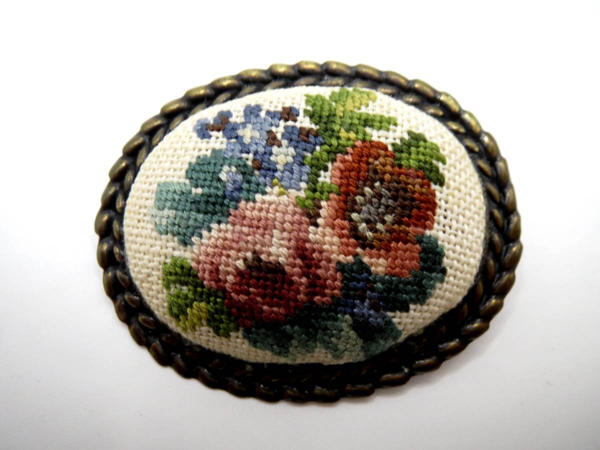 りがとうご プチポアン・プチポワン☆ひまわり 刺繍ミニブローチ KxwGm