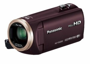 パナソニック デジタルハイビジョンビデオカメラ V520 内蔵メモリー32GB ブラウン HC-V520M-T(中古品)　(shin