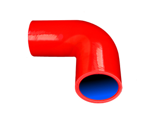 【耐熱】シリコンホース TOYOKING製 エルボ 90度 同径 内径Φ19mm 赤色 ロゴマーク無し 各種 工業用ホース 汎用品