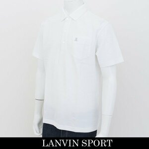 新品 定価1.9万円 ランバン スポール ニット ポロ シャツ 白 L 40 ホワイト LANVIN SPORT ジャージー　ゴルフウェア 吸水速乾