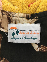 古着 80s Pam Layne's Sage in Bloom インディアン ネイティブ チマヨ ブランケット ガウン ジャケット XL位_画像9