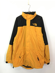 古着 90s TNF The North Face 「Hydrenaline」 2way シェル ジャケット パーカー 黄×黒 L 古着