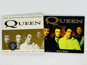 即決CD QUEEN THE UNAUTHORISED EDITION / FULLY ILLUSTRATED BOOK & INTERVIEW DISC スリーブ付き T03