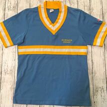 80s USA製 Champion チャンピオン トリコタグ BREWBAKER COUGARS リブ 半袖スウェット Tシャツ_画像1