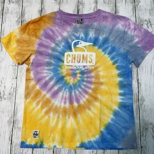 CHUMS Chums HURRICANE,UTAH Thai large Logo print short sleeves T-shirt 