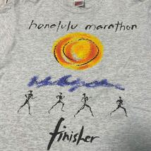 90s USA製 NIKE Honolulu Marathon Finisher 1993 ホノルルマラソン JAL 両面 プリント ビンテージ 半袖Tシャツ_画像2