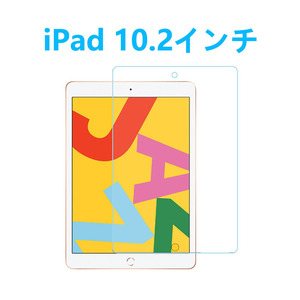 カメラ穴ありiPad 10.2インチ (第8世代 2020 / 第7世代 2019) 強化ガラスフィルム 指紋防止飛散防止気泡防止エアレース加工 自動吸着 高