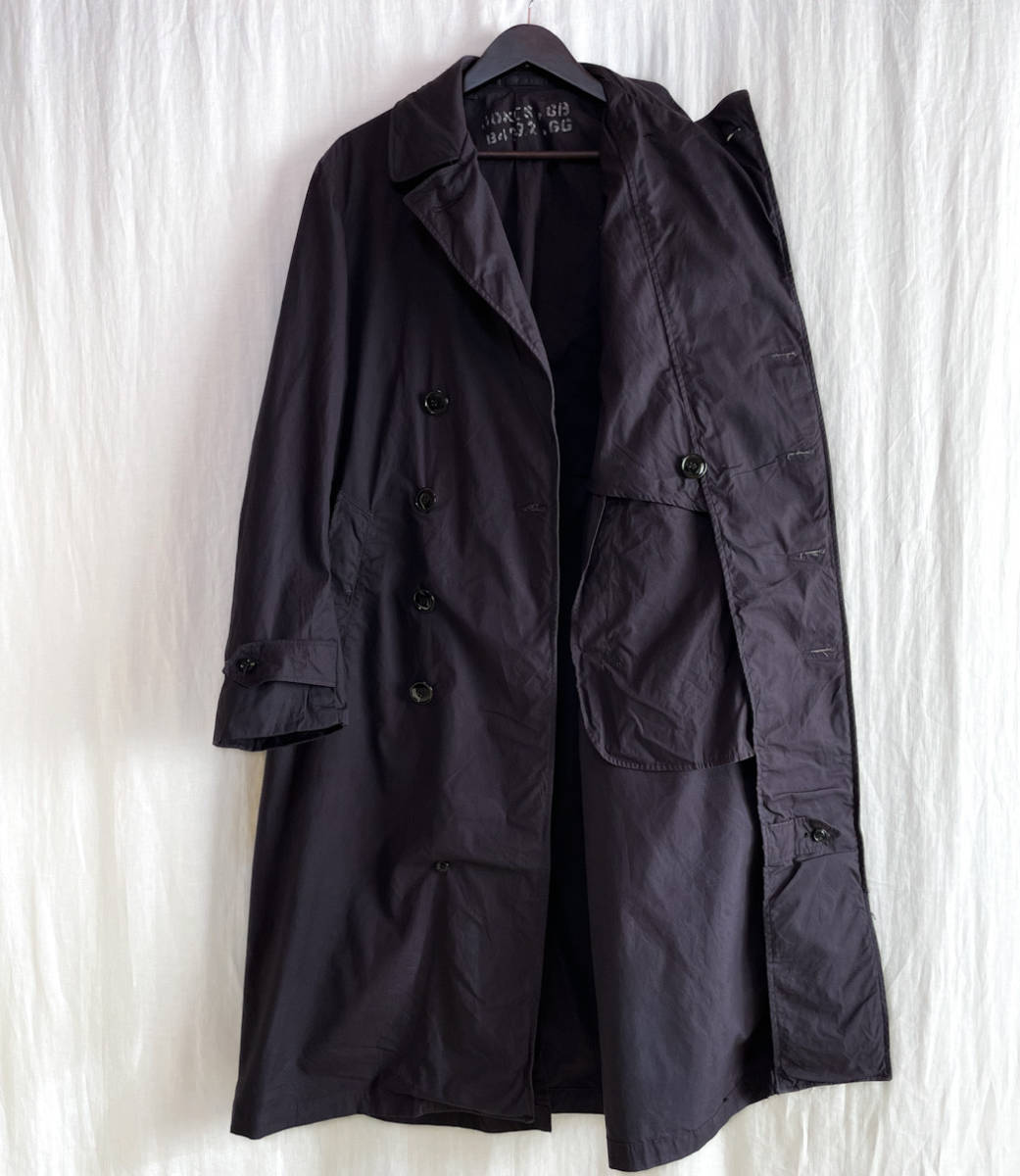 60s 米軍 実用 ステンシル入り トレンチコート M 38-40L ネイビー 希少