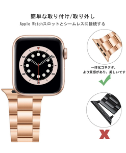 * new goods unused free shipping Apple Watch rose Gold 38mm&40mm stainless steel band SE*Series6~ series 1 belt Apple watch 