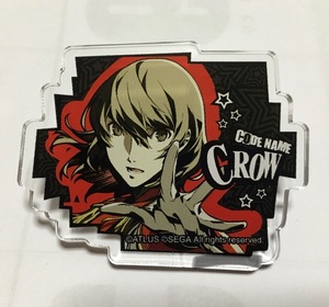 * Persona 5 acrylic fiber clip badge Akira ... black u