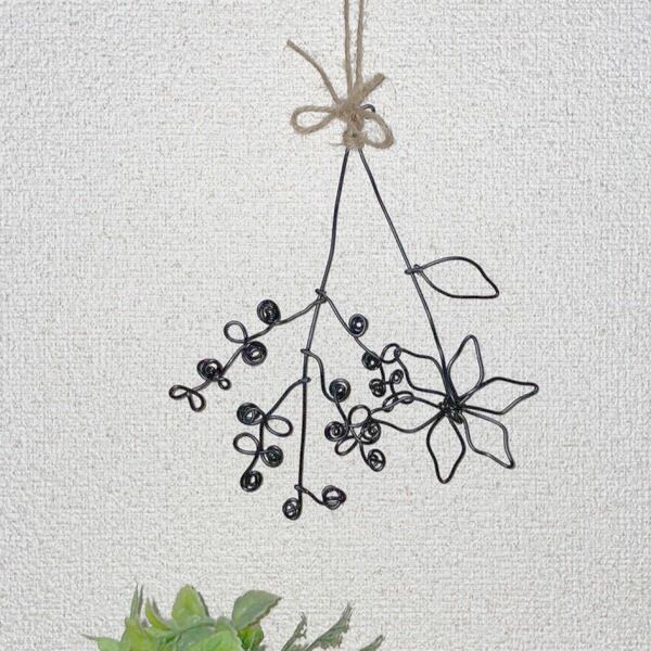 ワイヤーアート　ワイヤークラフト　インテリア　雑貨　小物　韓国風　植物　観葉　フラワー　花　部屋作り　装飾　室内装飾