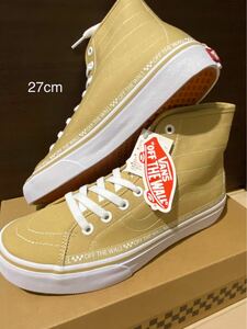 27cm VANS SK8-HI スケートハイデコンDX イエローベージュ