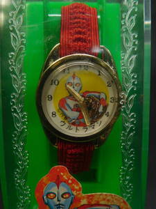  Ultraman 80 wristwatch belt red color jpy . Pro Hasegawa the first . used unopened goods rare out of print Showa Retro children's for wristwatch cheap sweets dagashi shop toy 