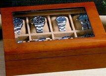 【新品未使用】【セーム革無料進呈】【希少品 】木製時計収納ケース 腕時計ケース 収納ケース 8本収納 ウォッチボックス 時計ボックス _画像2