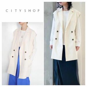 cityshop tailored collar ベスト　テーラードカラーベスト　221115