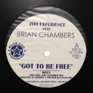 12inchレコード　ZOO EXPERIENCE / GOT TO BE FREE feat. BRIAN CHAMBERS