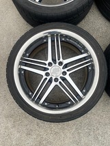 レイズ　BLACK FLEET V634　19インチ　アルミホイール　美品　バリ溝　4本セット　19X8.5JJ　+45　19X9.5JJ　+50　PCD114.3_画像4