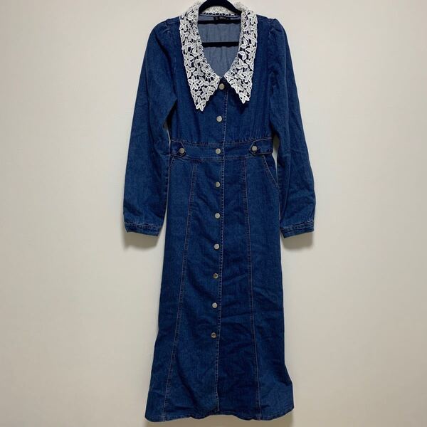 SHEIN デニム ロングワンピース