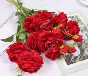  hand made *..*5 pcs set * artificial flower * art flower * height approximately 60cm* red 