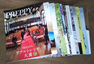 【古本/送料込み】「PREPPY プレッピー 2019年1月号～12月号まで１年分」　 No.281～No.292 枻出版社