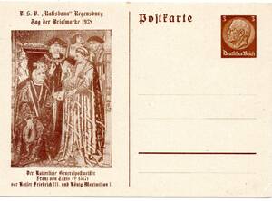〒【TCE】62144 - ドイツ/第三帝国・１９３８年・切手の日・個人注文印面付葉書