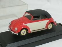 ポルトガル製VITESSE ビテス 1/43 フォルクスワーゲン カブリオレ 室内閉 赤/白系 未使用 VOLKSWAGEN Cabriolet VW