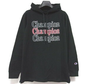 新品★champion★チャンピオン★コットン パーカー★M★ブラック★ガーメントウォッシュ加工