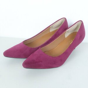 [ beautiful goods ]Le Lien plusru Lien plus * suede style po Inte dotu pumps shoes size 38 wine series k1773