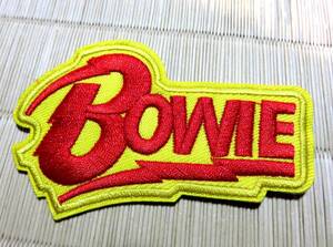 黄赤Bw◆新品　デヴィッド・ボウイ David Bowie　イングランド 刺繍ワッペン◆ミュージシャン　俳優　◇激シブ■■ 洋服・衣類・衣服DIY■