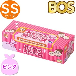  diapers . smell . not sack BOS Boss for baby SS size 200 sheets insertion deodorization sack diapers sack baby pink 