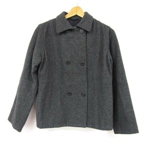  Comme Ca Du Mode fiyu wool melt n pea coat double button outer for girl 160A size dark gray Kids child clothes COMME CA