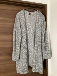 H＆M ロングニットカーディガン Ｌサイズ　トッパーカーデ　薄手　グレー