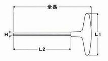 エイト/EIGHT T型 六角棒スパナ 単品 樹脂ハンドル インチ(ハンガー付) 018-5/32H_画像2