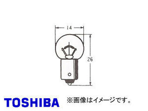東芝/TOSHIBA ダッシュランプ・メーター・パネル用電球（シングルフィラメント・1接点形） A24V 6W 品番：A6571J 入り数：10