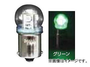 ジェットイノウエ LED5 G-18電球タイプソケット式バルブ グリーン 高さ38mm×19mmφ 528713