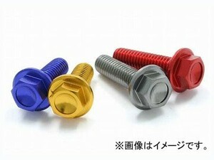 2輪 DRC M6 アルミフランジボルト（4個パック） ブルー 12mm D58-51-112 JAN：4547836064432