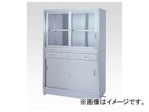 アズワン/AS ONE ステンレス保管庫（上部ガラス戸/下部ステンレス戸） VDGタイプ 9045 品番：1-8251-01