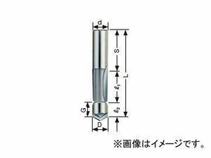 大日商/DAINISSYO 木工ビット 超硬1段（片面）フラッシュビット ルーター用（8φ） 8×8 1F88 JAN：4948572020049