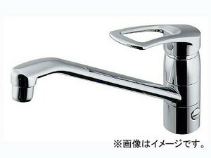 カクダイ シングルレバー混合栓（分水孔、取付アダプターつき） 品番：117-064 JAN：4972353032839