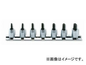 コーケン/Koken 1/4”（6.35mm） イジリ止めトルクプラス ビットソケット レールセット 7ヶ組 RS2025/7-IPR