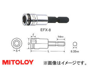 ミトロイ 水戸工機 ヘクスロックソケット ８ｍｍ EFX8 (62-1795-91)