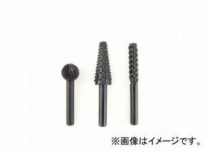 サンフレックス/Sumflex 回転ヤスリ（木工用） 3本組 6mm軸 炭素工具鋼 No.2620 JAN：4964521126204