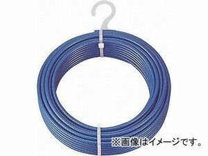 トラスコ中山 メッキ付ワイヤロープ PVC被覆タイプ φ4(6)mmX200m CWP-4S200(4891244) JAN：4989999336603