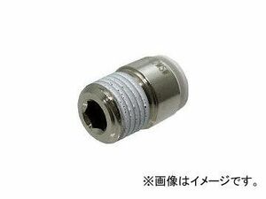 千代田通商/CHIYODA ファイブ六角穴付メイルコネクター W(白)12mm・R1/2 F1204MSW(3136388) JAN：4537327036444