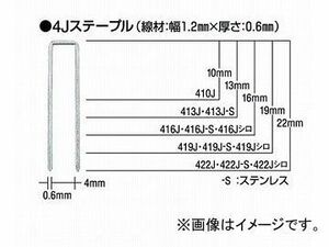 MAX タッカ用ステープル 肩幅4mm 長さ22mm 5000本入り 422J(3239080) JAN：4902870033354