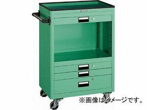 トラスコ中山 ツールワゴン 600X400 浅3深1引出 幕板付 W NTS-631P-W(4846648)