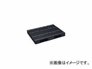 日本プラパレット プラスチックパレットZD-1114E-RR 片面二方差し 黒 ZD1114ERRBK(4634951)