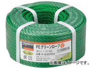 トラスコ中山/TRUSCO PEグリーンロープ 3つ打 線径6mm×長さ30m R630PEG(5113032) JAN：4989999192612